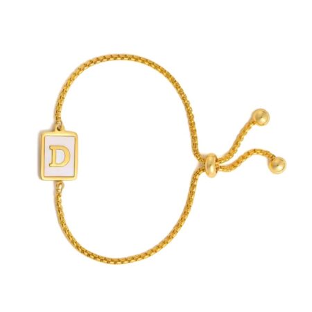 Βραχιόλι "D" μονόγραμμα Επιχρυσωμένο 18Κ