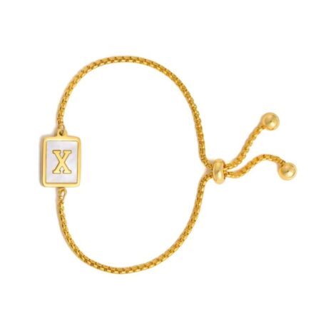 Βραχιόλι "Χ" μονόγραμμα Επιχρυσωμένο 18Κ