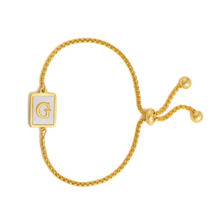 Βραχιόλι "G" μονόγραμμα Επιχρυσωμένο 18Κ