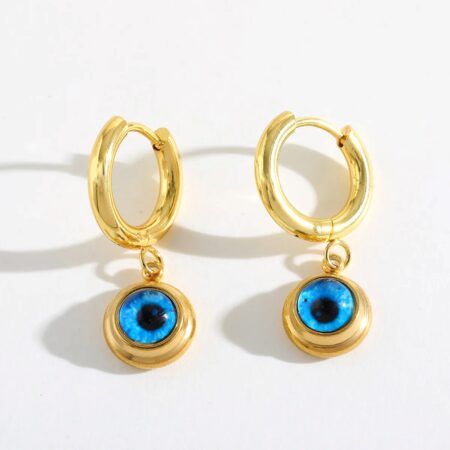 Σκουλαρίκια Ματάκια Κρίκοι από Ανοξείδωτο ατσάλι 304 & επιχρυσωμένο με χρυσό 18 καρατίων